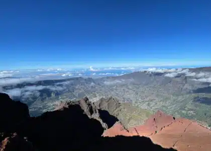 Piton des Neiges vue de La Réunion avions ulm