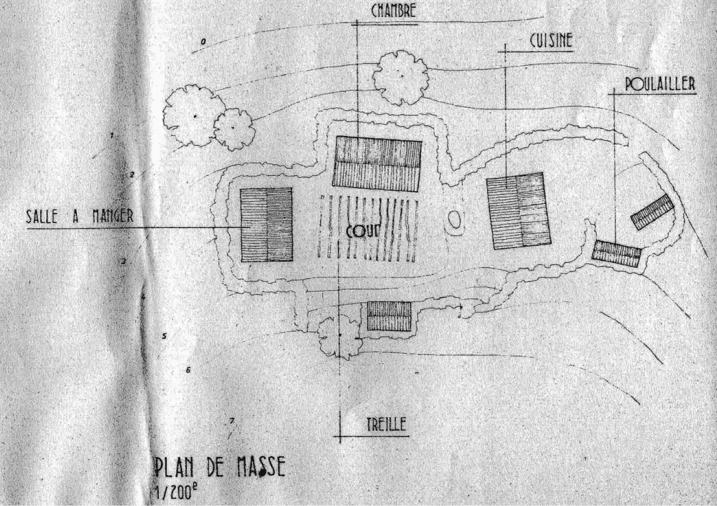 le plan-masse reproduit ici présente la concession de M. André THIBURCE à Roche Plate.