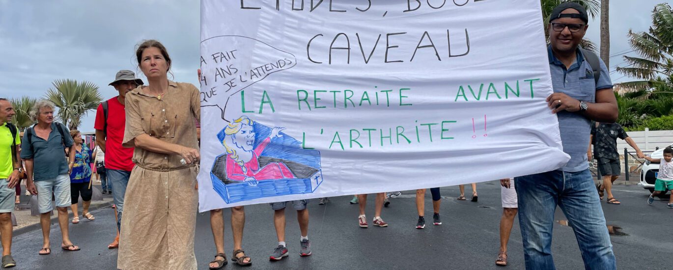 manifestation contre la réforme des retraites à Saint-Pierre