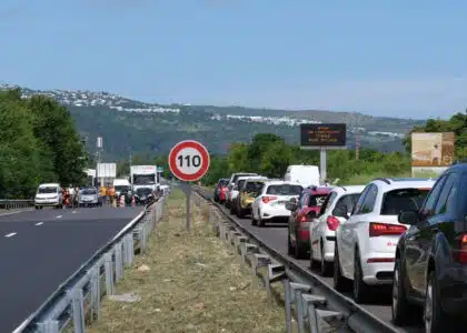 manif retraites barrage Savanna Saint-Paul jeudi 20 mars