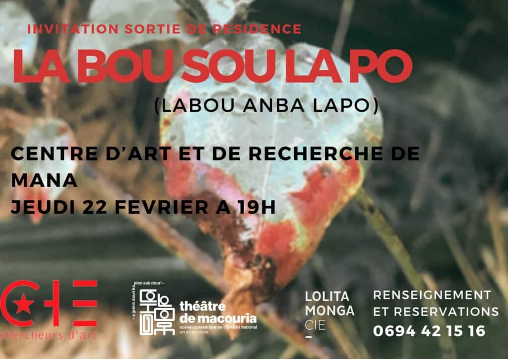 Projet avec la cie Lolita Monga, "La bou sou la po", en Guyane.