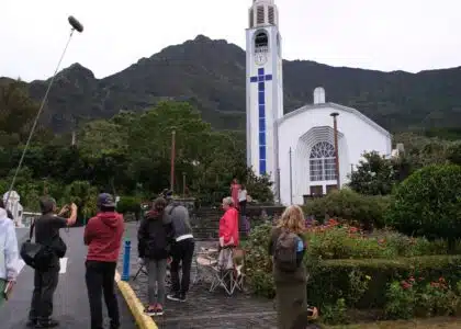 tournage du film Le Coruskan de Fred Eyriey à Cilaos