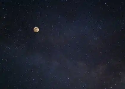 Lune et ciel, étoiles, astrologie