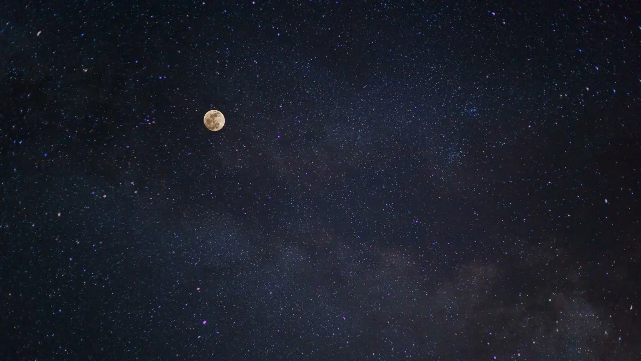 Lune et ciel, étoiles, astrologie