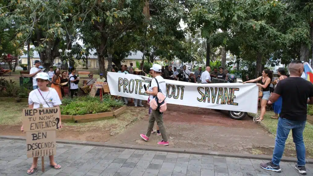 Manifestation Protège nout savane Saint-Paul